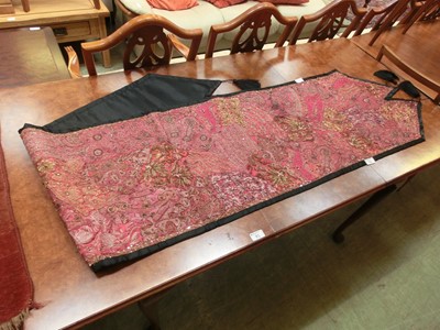 Lot 92 - A gold thread effect embroidered table center...
