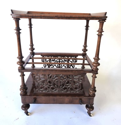 Lot 21 - A Victorian mahogany what-not-stand, the...