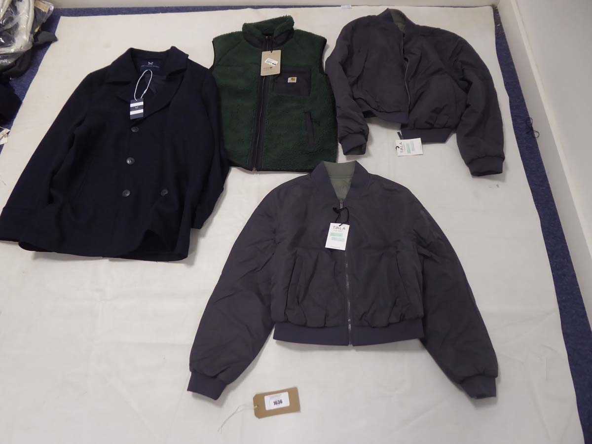 Lot 1636 - 4x Coats to include T/ALA, Carhartt and Crew...