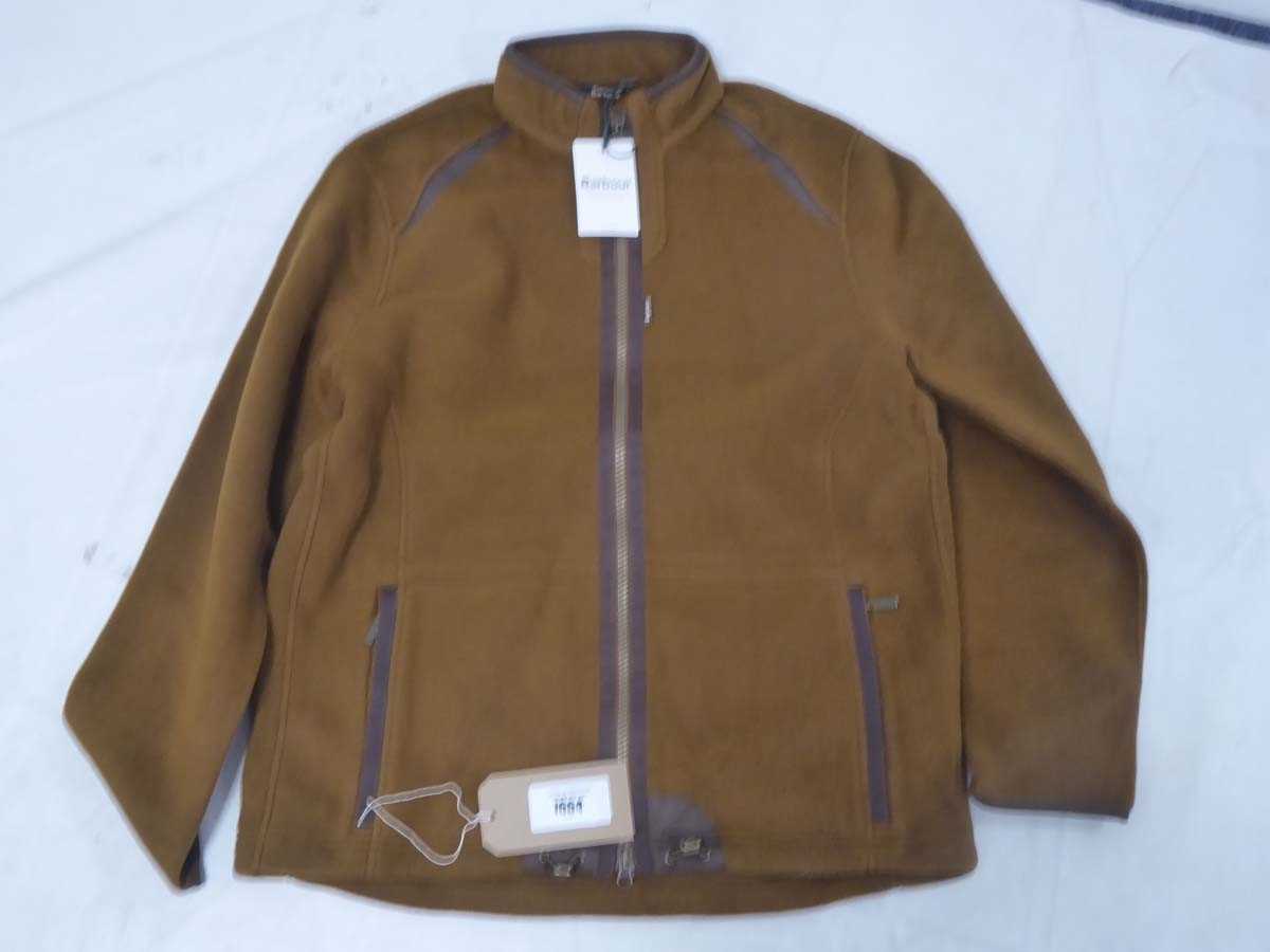 Lot 1664 - Barbour langdale fleece jacket in brown size...