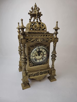 Lot 25 - An American table or mantle clock by Ansonia,...