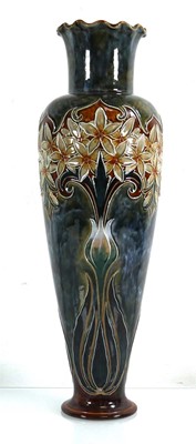 Lot 209 - A Doulton Lambeth vase of slender shouldered...