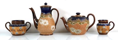 Lot 220 - A Royal Doulton teapot and coffee pot, each...