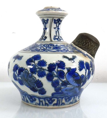 Lot 263 - A Persian blue and white kendi of typical form...