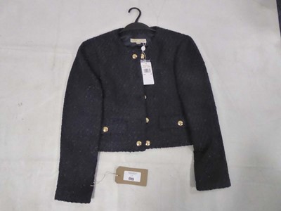 Lot Michael Kors blue navy tweed cropped jacket...