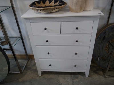 Lot 1006 - Modern white chest of 2 over 3 drawers