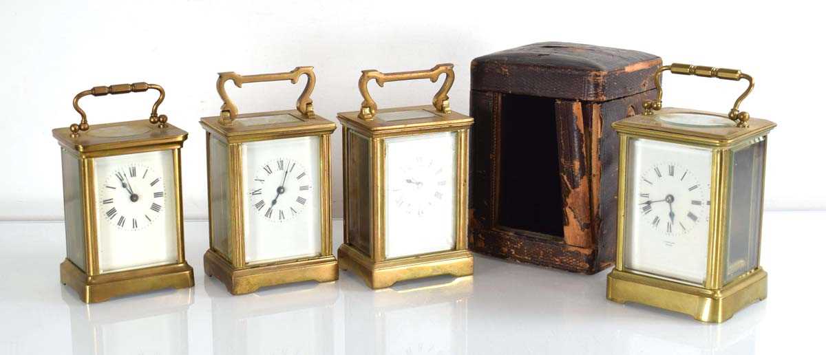 Lot 71 - A 19th century carriage timepiece, the...