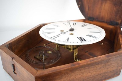 Lot 67 - A late 19th century wall clock, the movement...