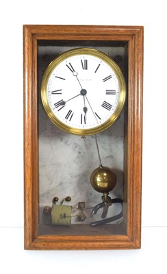 Lot 68 - A French Brillie master clock, the 6 inch dial...