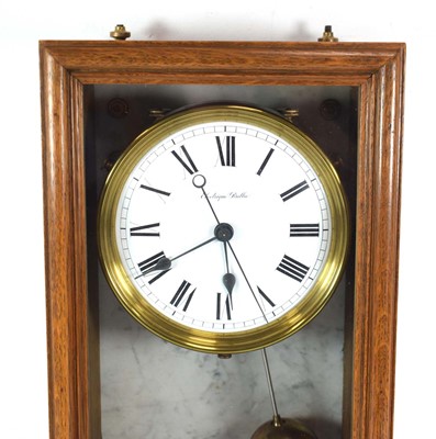 Lot 68 - A French Brillie master clock, the 6 inch dial...