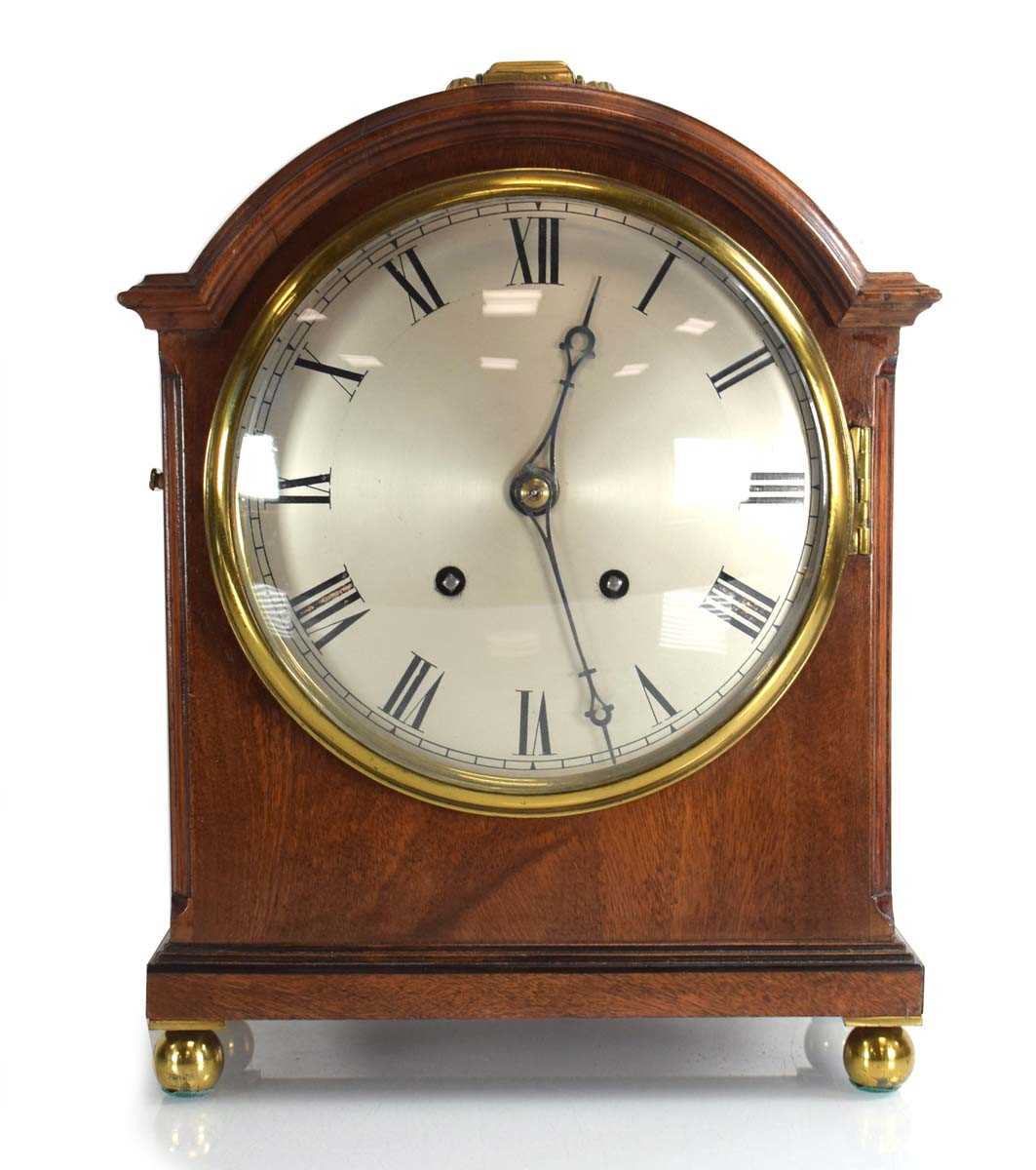 Lot 44 - A 19th century bracket clock, the movement...