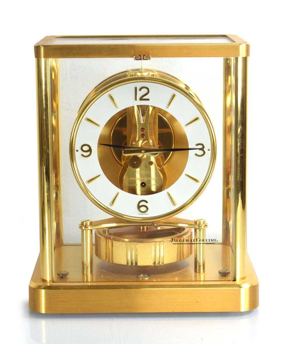 Lot 49 - A Jaeger Le Coultre 'Atmos' clock in a gilt...