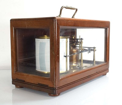 Lot 53 - An early 20th century mahogany cased barograph,...