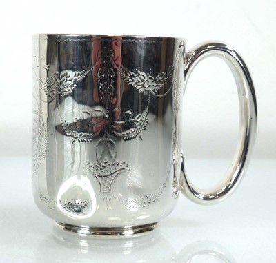 Lot 304 - An early 20th century silver Christening mug,...