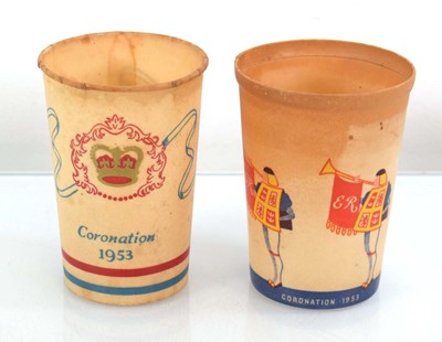 Lot 113 - Two Elizabeth II 1953 coronation wax cups (2)