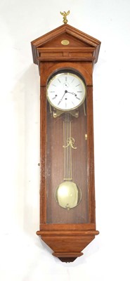 Lot 90 - A German wall clock by Kieninger, the 7 inch...