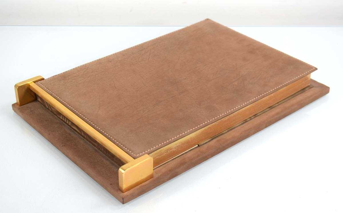 Lot 66 - An Asprey visitors' book with brown 'jungle...