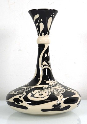 Lot 284 - A Moorcroft trial vase of slender ships...