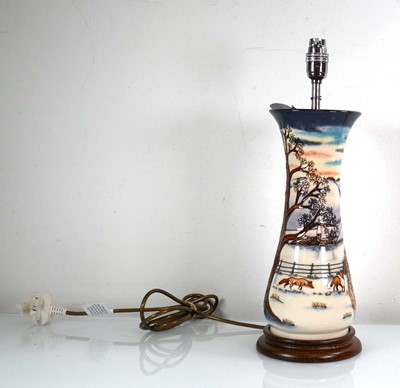 Lot 287 - A Moorcroft table lamp base decorated in the...