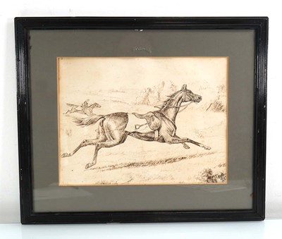 Lot 155 - British School, 19th century, A stallion on...