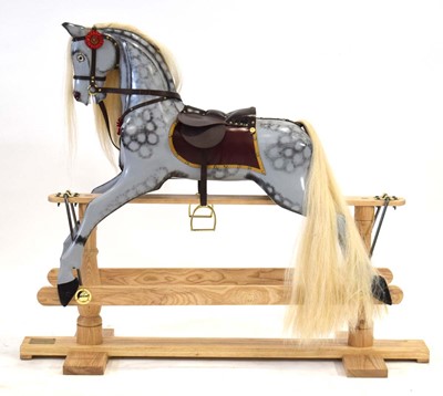 Lot 143 - A Mr Hignetts Horse dapple grey rocking horse...