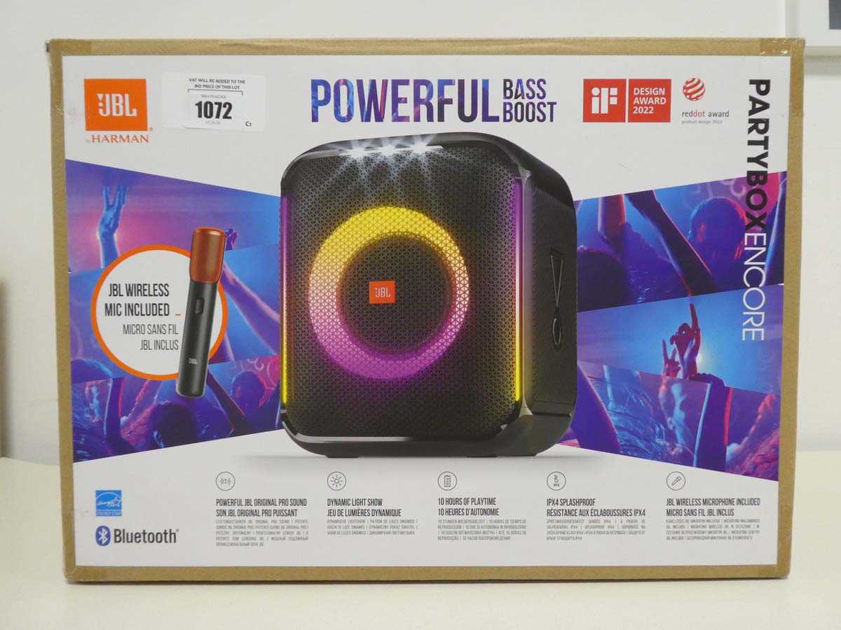 Lot JBL PARTYBOX Encore portable bluetooth speaker,...