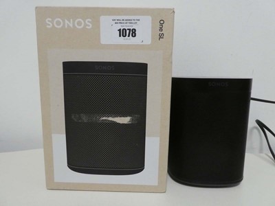 Lot SONOS One SL bluetooth speaker, boxed