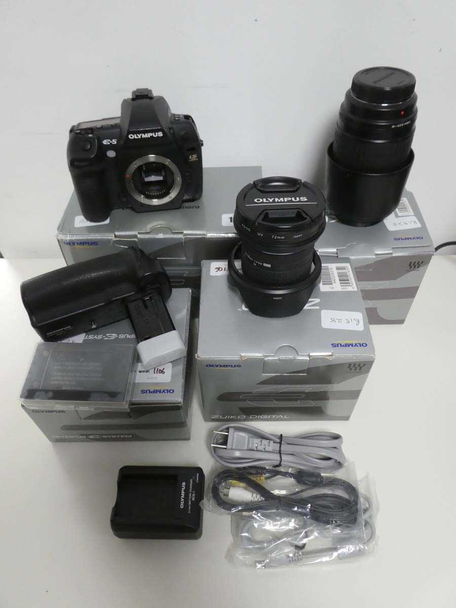 Lot Olympus E-5 Digital SLR Camera, boxed with...