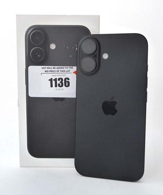 Lot Apple iPhone 16, 128GB, Black, model A3287, boxed