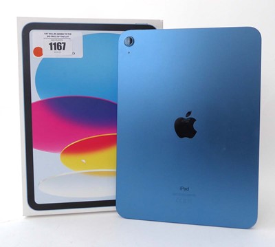 Lot 1167 - Apple iPad (10th Generation) Wi-Fi, 64GB, Blue,...