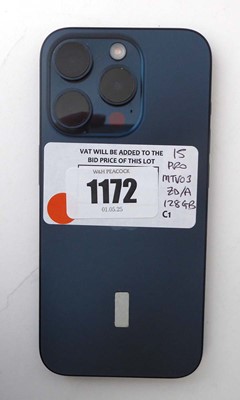 Lot Apple iPhone 15 Pro, 128GB, Blue Titanium,...