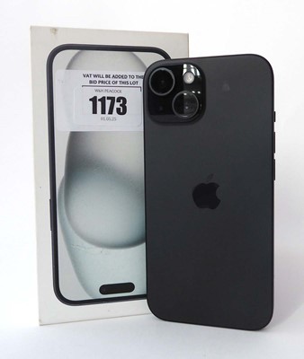 Lot Apple iPhone 15, 128GB, Black, model A3090, boxed