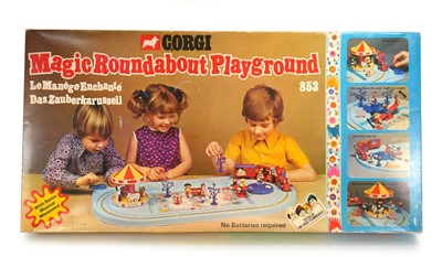Lot 201 - A Corgi 853 Magic Roundabout playground set,...