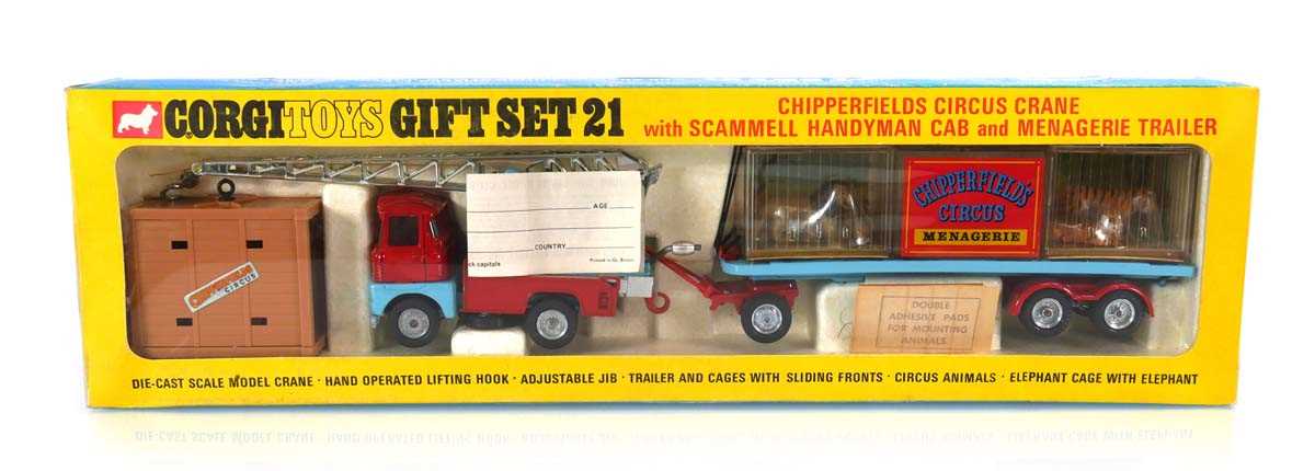 Lot 203 - A Corgi Gift Set No. 21 Chipperfields Circus...