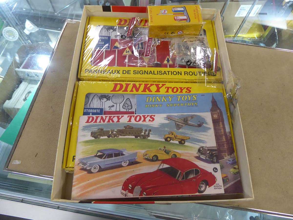 Lot 221 - Two Atlas Editions replica Dinky road sign...