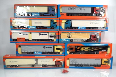 Lot 222 - Ten Tekno Scania and other HGV models, all...