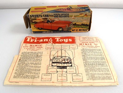 Lot 227 - A Tri-ang Minic No. 2 sports car with four...
