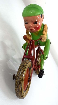 Lot 230 - A Tri-ang tinplate Gyro Cycle, boxed