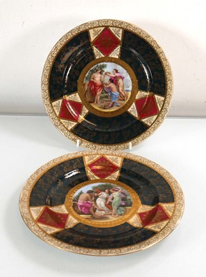 Lot 322 - A pair of Viennese cabinet plates, each...