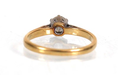 Lot 745 - An 18ct yellow gold ring set brilliant cut...