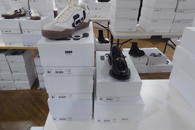 Lot 2 pairs of EYTYS Rio leather black loafers and...