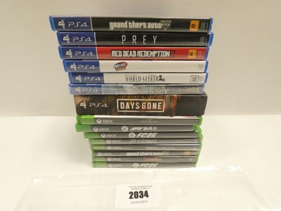 Lot 2034 - 7x PS4 games and 8x Xbox Series S games