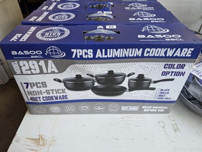 Lot 25 - Basoo 7 piece aluminium cookware set