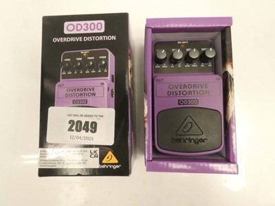 Lot 2049 - Behringer OD300 Overdrive Distortion guitar pedal