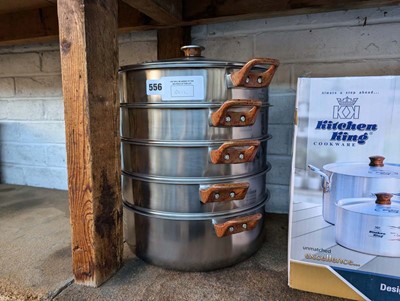Lot 128 - Basoo 38cm steamer pan set, boxed