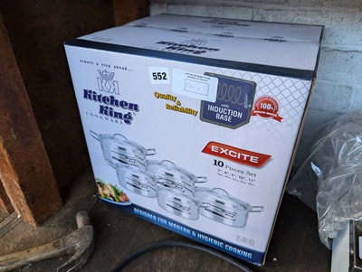 Lot 134 - Kitchen King Excite 10-piece pan set with 5...