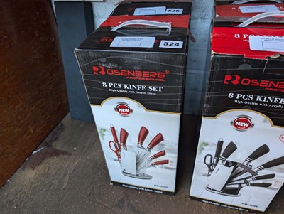 Lot 138 - Rosenberg 8-piece knife set with acrylic stand
