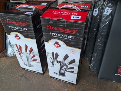 Lot 140 - Rosenberg 8-piece knife set with acrylic stand