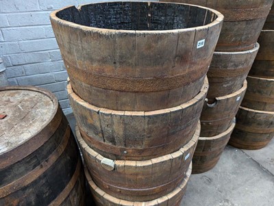 Lot 210 - Pair of 44cm tall half barrels