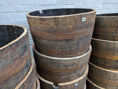 Lot 212 - Pair of 44cm tall half barrels
